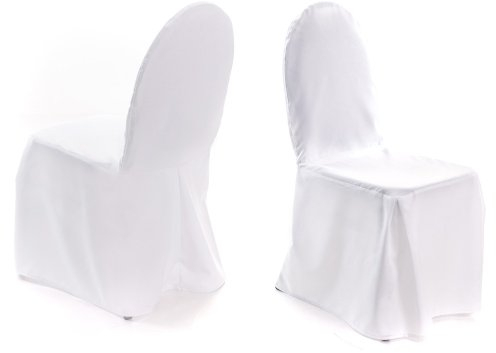 TexDeko Stuhlhussen für Bankettstühle runde Lehne Berlin II - Weiß