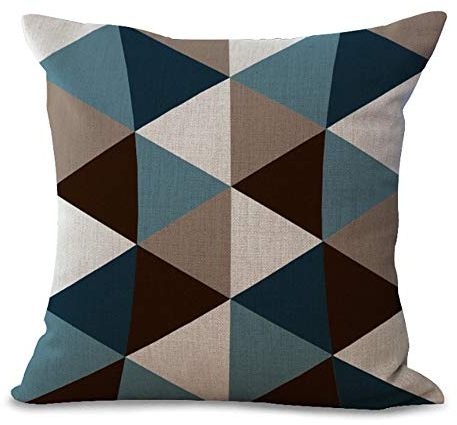 Kissenbezug farbigen abstrakten geometrischen Linien Serie Grün Orange Türkis Schwarz Lila Grau Gelb Olive Grün (45,7 x 45,7 cm/45 x 45 cm) my-g1017–01#15