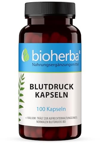 Blutdruck-Formel mit Kalium – 100 Kapseln mit Weißdorn- & Weinreben-Extrakt von BIOHERBA PZN 17192564