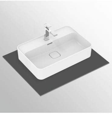 Ideal Standard T299801 Strada II Aufsatzwaschbecken T2998, 1 Hahnloch, Überlauf, inkl. Befestigungsset, 600 x 400 mm, Farbe: weiß Badkeramik > Waschtische & Handwaschbecken