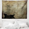 ABAKUHAUS Gitarre Wandteppich, Faded Instrument-Entwurf aus Weiches Mikrofaser Stoff Waschbar ohne Verblassen Digitaldruck, 150 x 110 cm, Braun Schwarz