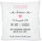Geschenk zur Einschulung für Schulanfänger - Kissen mit Name und Einschulungsdatum des Erstklässlers, Geschenkidee für Mädchen und Jungen, In Rosa und Blau