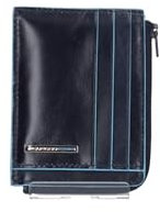 PIQUADRO Porta Carte di Credito in Pelle, Accessori da Viaggio-Portafogli Unisex-Adulto, Blu Notte, 11,50 x 8,00 x 1,00 (cm)