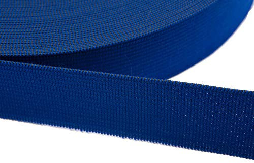 Jajasio 12 Meter Gummiband zum Nähen in 20 Farben elastische Band für Kleid Rock Hosen 12 - Royalblau 40mm