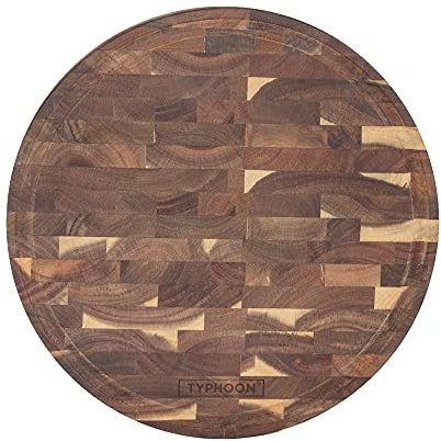 Typhoon World Foods Wood End Grain Acacia Chopping Block, 30 cm