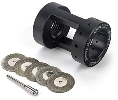 3mirrors Aluminum Tungsten Electrode Sharpener Grinder Head TIG Welding Tool with Cut-Off Slot Multi-Angle & Offsets, 5X 25mm Double Diamond Wheels, 1X Connecting Rod