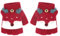 JIAHG Kinder Halbfinger Handschuhe Fingerlose Fäustlinge Mädchen Winter Cartoon Fingerhandschuhe Strickhandschuhe Thermohandschuhe mit Klappe (Rot B)