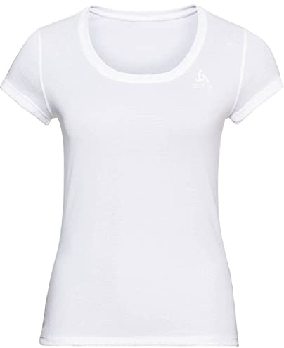 Odlo Damen Active F-dry Light Funktionsunterwäsche Kurzarm Shirt, Weiß, XXL EU
