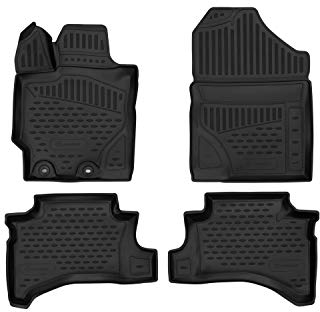 Element Fußmatten Gummimatten für Designed for Toyota Yaris 2020-> Hb. 4 TLG, shwarz, ajustement mesuré au Laser personnalisé