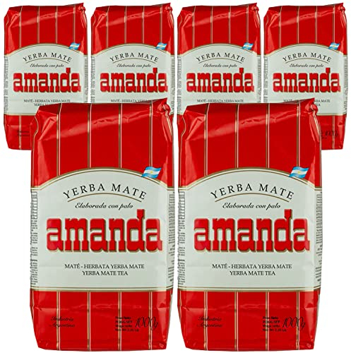 Amanda Yerba Maté Traditionnal 6 kg (6x1 kg) |Yerba Maté Argentine | Boisson revigorante et énergisante