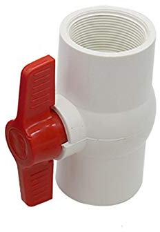 Spritzwasseranschluss. Innengewinde PVC Kugelhahn Garten Waterstop Stecker Bewässerung Aquarium Tank Rohrschalter Fittings 1/2 3/4 1 (Color : White, Diameter : 3I4 inch)