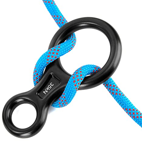 MoonSing Abseilachter 35KN Abseilgerät Klettern 8 Descender, Kletterausrüstung Sicherungsgerät für Erholung im Freien, Abseilen Bergsteigen Rettung Seildurchmesser 8-13 mm