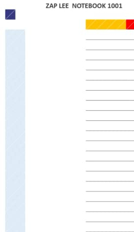 Zap Lee Notebook 1001