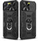 Doeshine for iPhone 13 Pro Max & iPhone 12 Pro Max Case with Slide Camera Cover, Kickstand with Built-in 360° Rotate Magnetic Ring Stand, Shockproof Protective Case for iPhone 13 Pro Max(Black)