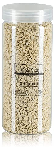 Dekorative Kieselsteine für Vasen, Farbe Beige, 1,180 g, 11 Farben Deko-Steine für Vasen, Dekosteine von 2,5 - 4 mm