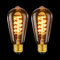 MLOQI 2 Pack E27 Screw Bulb Vintage Edison LED Light Bulbs, 4W,2200K, E27 Squirrel Cage Shaped LED Dimmable Bulbs Antique Style Warm Glow