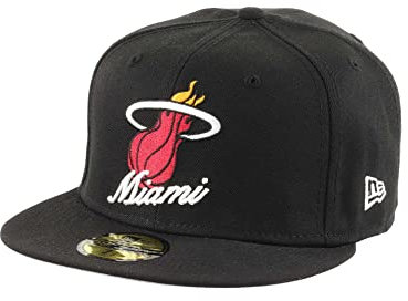 New Era Miami Heat Dual Logo Black 59Fifty Basecap - 7 1/4-58cm (L)