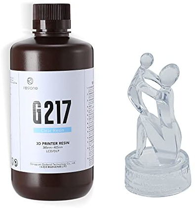 RESIONE G217 Transparentes 3D Pinter Resin, ABS-Like 3D Ducker Resin für DLP MSLA LCD 3D-Druck,Nicht vergilbendes, zähes und starres Harz