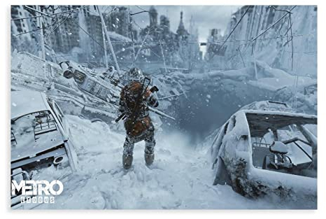 RIELLI Metro Exodus Game 5 Leinwand-Poster, Schlafzimmerdekoration, Sport-Landschaft, Bürozimmer, Dekoration, Geschenkrahmen: 30 x 45 cm