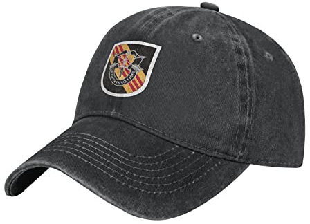 YINGD Baseball Cap Us Army 5th Special Forces Group Vietnam Verstellbarer Cowboyhut Atmungsaktiver Sonnenhut Unisex Passform für Männer und Frauen Schwarz, Schwarz , One size