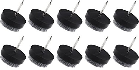 QUARKZMAN 20mm Dia. Aufsteckbare Filz Pads x 26Stk Filz Möbel Polster für Holzmöbel Stuhl Hocker und Tischbein Füße [Schwarz]