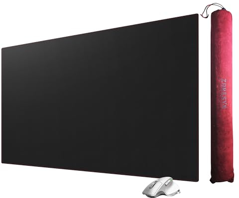 ZORESYN Schreibtischunterlage PU Leder, 100 x 60 cm Tischunterlage, rutschfest Wasserdicht Schreibtischmatte, Mauspad XXL, Schreibtischschutz, Schreibblock für Büro- oder Heimbereich(Schwarz)