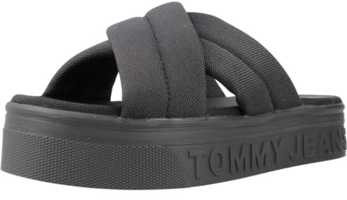 Tommy Jeans Sandali Donna Estivi, Nero (Black), 38
