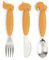 Done by Deer Easy-Grip Cutlery Set - Deer Friends Mustard | Toddler's Must-Have Eating Companion with Ergonomic Design