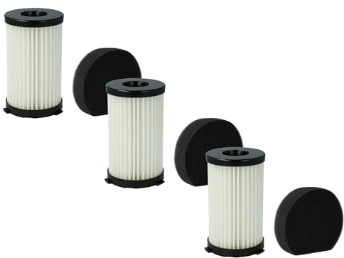vhbw Filterset 3x Staubsaugerfilter kompatibel mit Turbo Tronic TT-VS6 Turbo Stick Staubsauger - HEPA Filter Allergiefilter