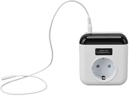 WiFi-Thermostatstecker, Programmierbarer Kabelloser Temperaturregler mit APP-Steuerung und Sprachsteuerung, Überlastschutz für Smart Life APP