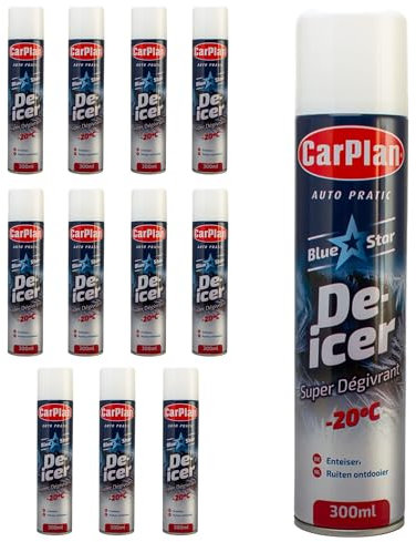 CarPlan, Blue Star De-Icer Aerosol, 300 ml (Pack of 12)