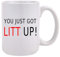 Kaffeetasse mit Aufschrift You Just Got Litt Up, Louis Litt, für Fernsehsendungen, Fans, Tasse, Anzug, Liebhaber, Geschenke, Weihnachten, weißer Elefant, Geschenke für Boss, Kollegen, Freunde, 425