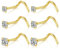 FECTAS Nasenring Schraube Nasenstecker 20G Korkenzieher Nasenpiercing Schmuck Edelstahl 1,5mm 2mm 2,5mm Diamant CZ Gold