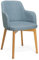 Dublino Esszimmerstuhl Ramona - 1.Stück - Esstisch Stuhl in Blau mit Armlehne - Küchenstuhl - Posterstuhl - Essstuhl/Esstischstuhl für Küche, Wohnzimmer, Esszimmer, Büro - Primo 73