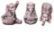 zaoalife 3 Stück Harz Elefant Statue Yoga Baby Elefant Figur Harz Handwerk Tiere Ornament Schreibtisch Dekor Glück Fengshui Elefant Tier Sammelfigur