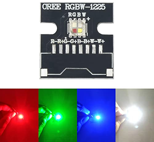 LED-Chip-Leuchtmittel,12W RGBW 4-in-1, Hochleistungs-LED-Perlen, LED-Modul, Pixel, Licht, kleine LEDs, Lampon, Aluminium-Kühlkörper, Leiterplatte, LED-Glühbirne für Punktlichtflutlicht (4 Stück)