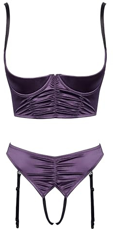 Cottelli Lingerie Damen Hebe Set, Lila, 80B/M