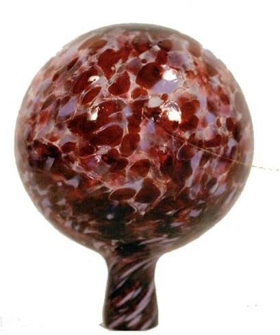 Oberstdorfer Glashütte Gartenkugel zum stecken Gartenstecker Rosenkugel frostfest Glaskugel mundgeblasen Durchmesser ca. 9 cm, 1430RV