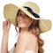 Beifon Chapeau de Paille Femme Anti UV Pliable Respirant à Large Bord - Chic Chapeau de Soleil Été pour Plage et Voyage