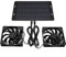 Emiif Solar Exhaust Fan 10W Waterproof, Dual, Solar Powered For Camping, Greenhouse