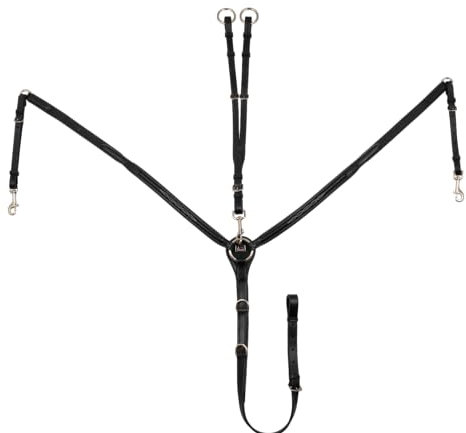 Equestro Brustgeschirr mit Vollkontrastverzierungen, Braun