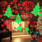 Moxled Proiettore Natale Esterno, Doppia Testa Albero di Natale Dinamico Babbo Natale Campane Stelle Proiettore LED con Timer, Impermeabile Illuminazione di Natale Esterno per Festa Decorazione di
