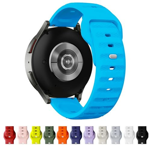 TStrap 12 Farben Uhrenarmband 22mm Silikon, Smartwatch Sport Ersatzarmband Indigo für Herren Damen, mit Verstellbare Schließe