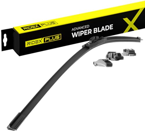 RIDEX PLUS Scheibenwischer Wischblatt Stück mit Spoiler Vorne Länge: 400mm Flachbalkenwischblatt Kompatibel mit VW POLO 9N für Linkslenker 298W0161P