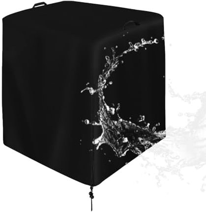 Housse de pompe de piscine - Boîtier de pompe de piscine robuste en tissu noir moulu - Filtre à sable - Protection solaire - Housse de protection extérieure anti-UV imperméable pour