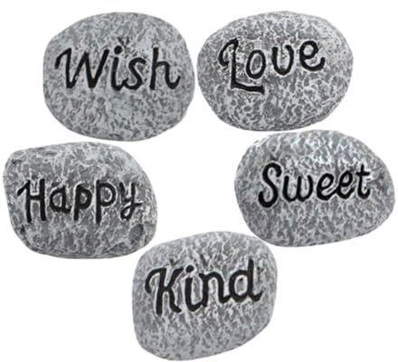 FUNOMOCYA 5 Stück Zarte Deko-kieselsteine Für Glas-pflanzgefäß Und Aquarium Natürliche Kieselsteine Für Garten Und Pflanzen