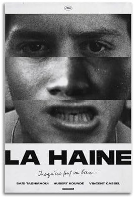 HAYGTRE La Haine Poster, Raumdekoration, künstlerisches Poster für Zimmer, ästhetische Leinwand, Wandkunst, Schlafzimmer-Dekor, 30 x 45 cm, ungerahmter Stil