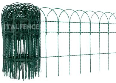 Italfence - Bordure de jardin décorative, galvanisé et plastifiée, Clôture de jardin (Toutes les hauteurs) [H 40cm, 10m]