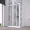 Box doccia angolare Acril in Acrilico con profili in PVC apertura centrale riducibile Made in Italy (Bianco, 75x120 cm)