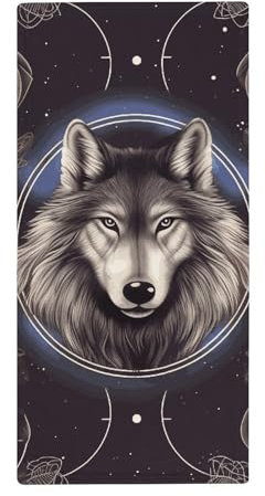 GHENBLT Wölfe und Traumfänger Badetücher Baumwolltücher Yoga-Handtuch weiche Handtücher große Handtücher Golf-Handtuch Camping-Handtuch